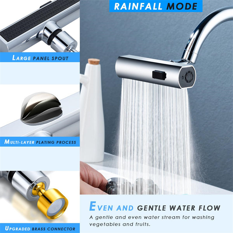 ✨ Universal 360° Rotating Kitchen Tap Nozzle – Multi-Mode Splash-Proof Waterfall Extension