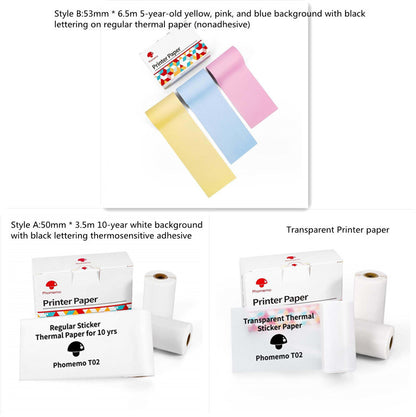 Phomemo T02 Portable Mini Bluetooth Thermal Printer – Inkless Pocket Printer for Photos, Notes & Labels