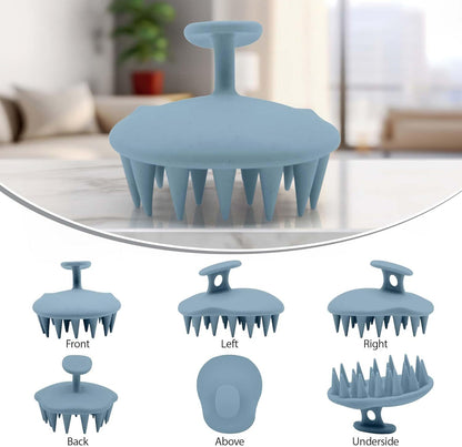 Silicone Scalp Massager Brush – Exfoliating Shampoo Scrubber for Dandruff-Free, Healthy Hair Growth